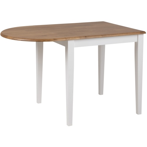 Stół rozkładany Brisbane 75-115x75 cm biały/dąb klasyczny