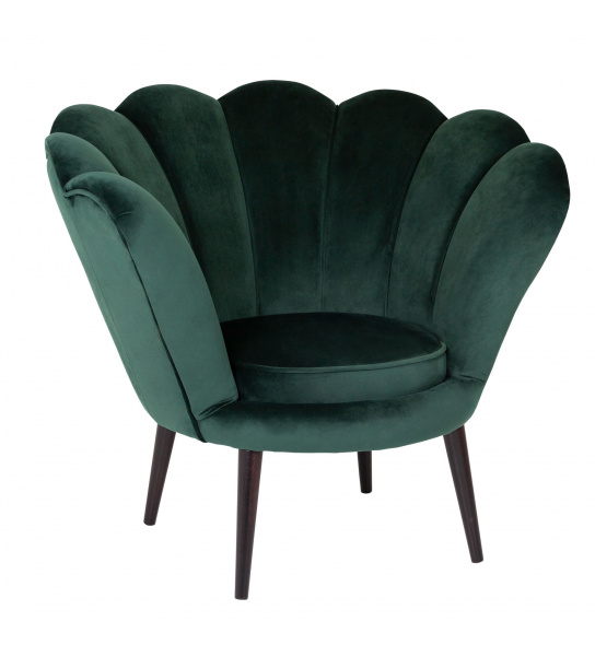 Fotel muszelka do salonu Muse II zielony