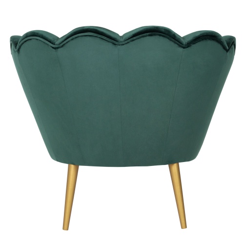 Fotel muszelka do salonu Muse zielony
