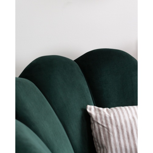 Fotel muszelka do salonu Muse II zielony