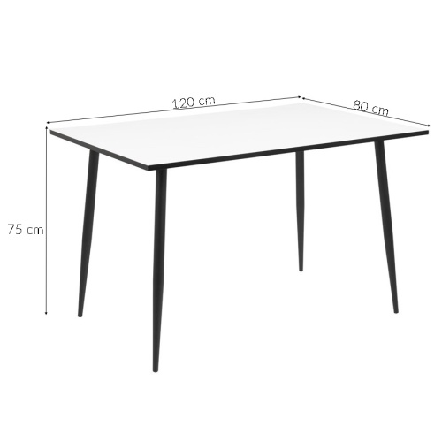 Stół do jadalni 120x80 cm Wilma dąb/czarny
