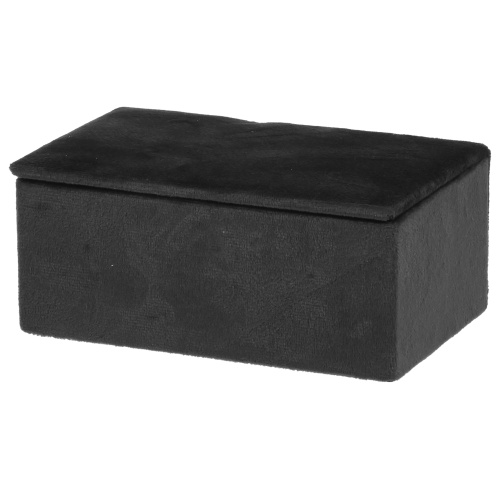 Szkatułka welurowa Marbella 15x9x6 cm czarna