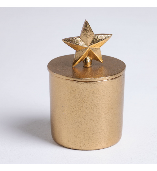Pudełko Mizar z gwiazdką 14 cm złote