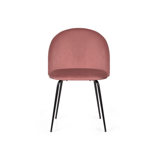 Krzesło do jadalni Malaga różowe welur