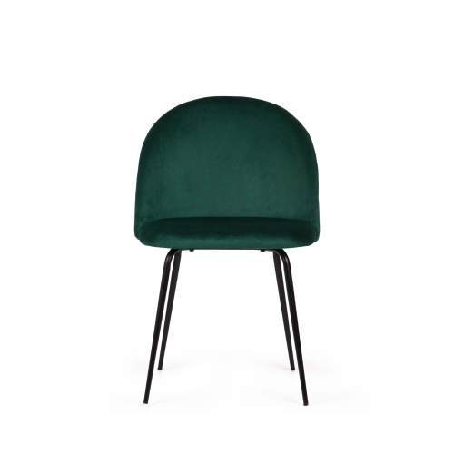 Zestaw krzeseł do jadalni Malaga zielony welur