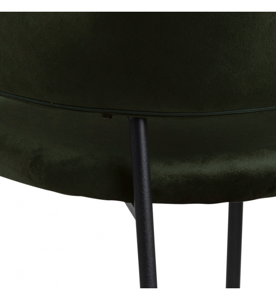Krzesło Lima ciemnozielone welur