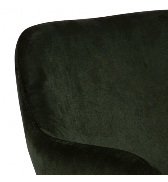 Krzesło Lima ciemnozielone welur