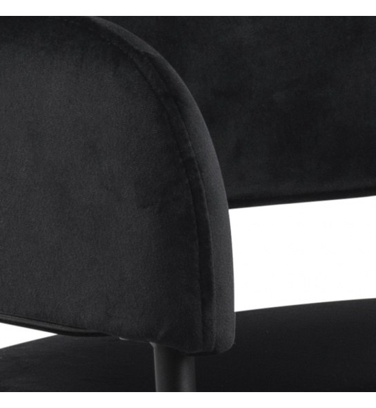 Krzesło Lima czarne welur