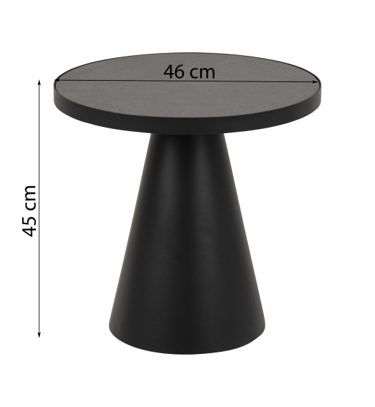 Stolik kawowy Soli 46x45 cm czarny