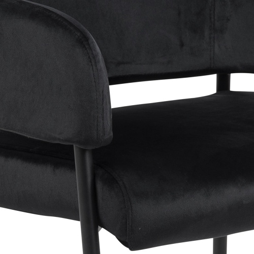 Krzesło Lima czarne welur