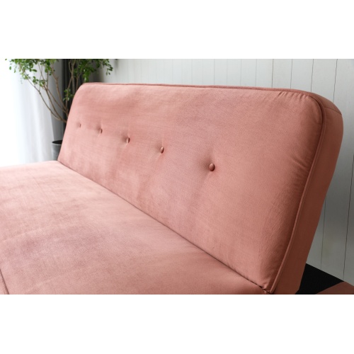 Sofa rozkładana Skoopa różowa welur