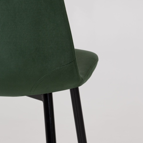 Krzesło do jadalni Ava butelkowa zieleń welwet