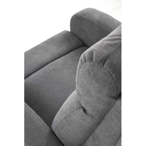 Rozkładany fotel Oslo 79-100 cm popielaty nowoczesny