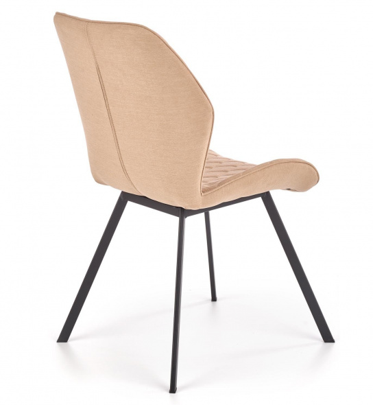 Krzesło z przeszyciami K360 beżowe nowoczesne