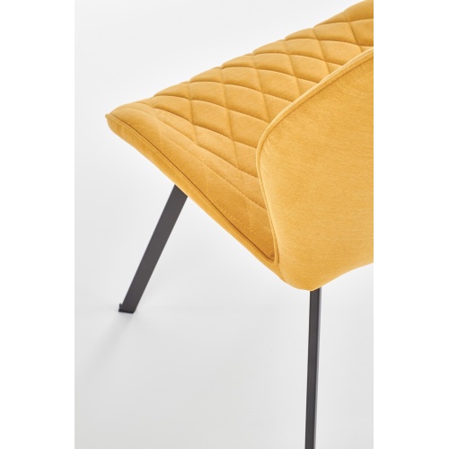 Krzesło z przeszyciami K360 żółte nowoczesne