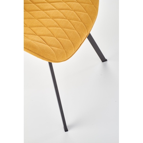 Krzesło z przeszyciami K360 żółte nowoczesne