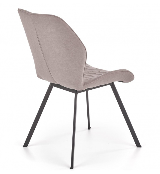 Krzesło z przeszyciami K360 popielate nowoczesne