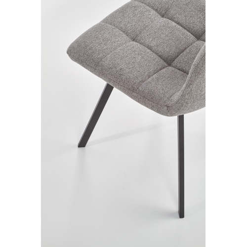 Krzesło pikowane K402 86 cm popielate melanż nowoczesne