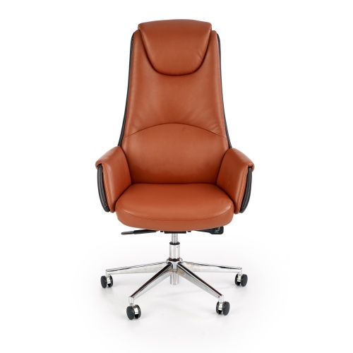 Regulowany fotel biurowy Calvano 120-130 cm MULTIBLOCK brąz ekoskóra