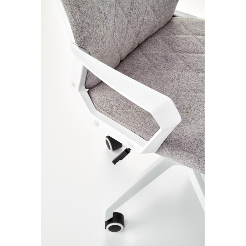 Fotel obrotowy z przeszyciami Spin II 99-106 cm TILT popielaty/biały