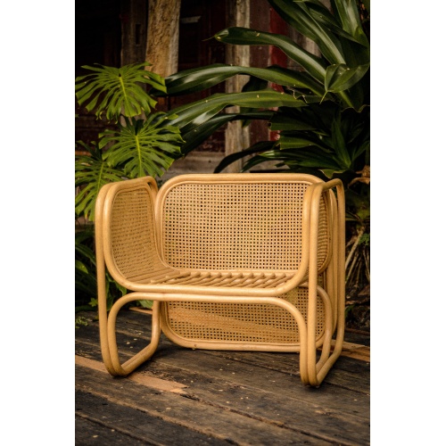 Fotel rattanowy Batu rattan naturalny handmade boho