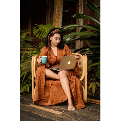 Fotel rattanowy Batu rattan naturalny handmade boho