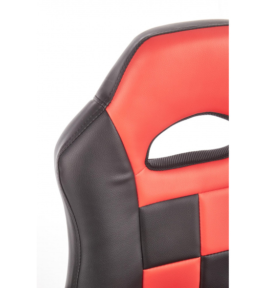 Fotel obrotowy Storm 94-105 cm czarny/czerwony ekoskóra