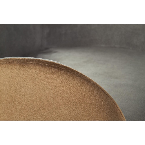 Krzesło welurowe z podłokietnikami K392 ciemnoszare/brązowe