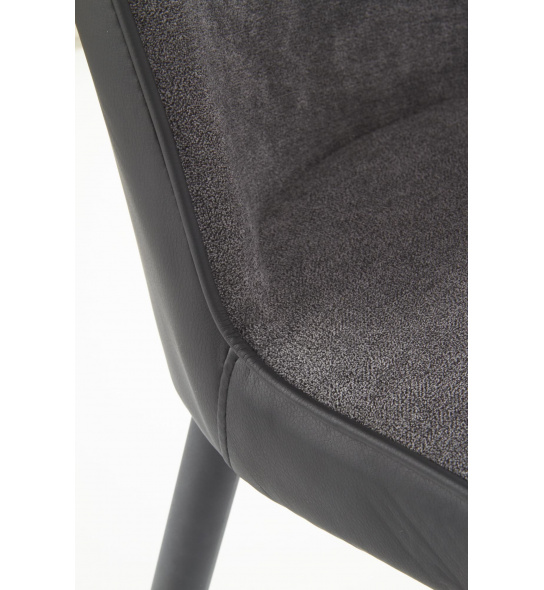 Krzesło do jadalni K368 popielate/grafitowe ekoskóra