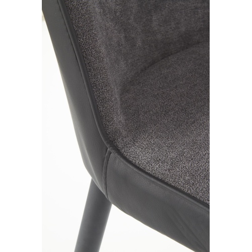 Krzesło do jadalni K368 popielate/grafitowe ekoskóra