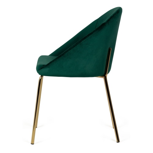 Krzesło welurowe Trevi zielone