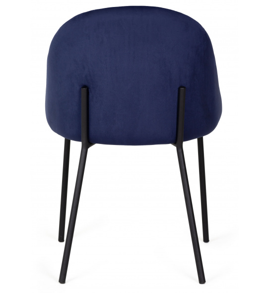 Krzesło welurowe Trevi niebieskie