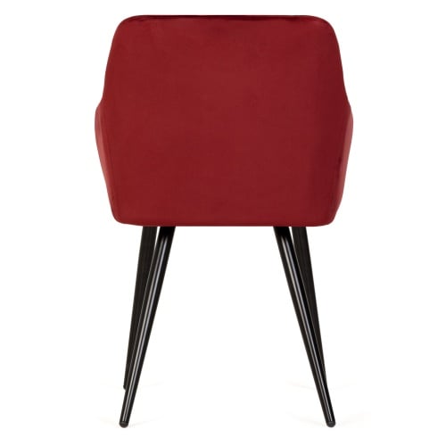 Krzesło z podłokietnikami Carlo czerwone welwet