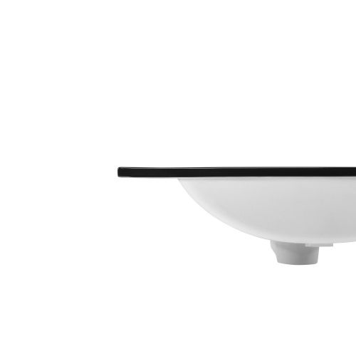Umywalka ceramiczna wpuszczana Lava 46x60x16 cm czarna