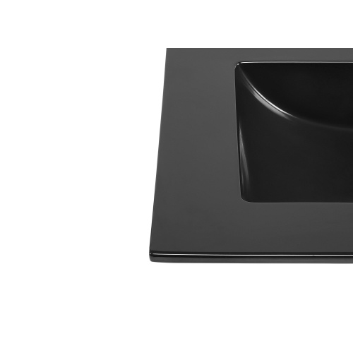 Umywalka ceramiczna wpuszczana Lava 46x60x16 cm czarna