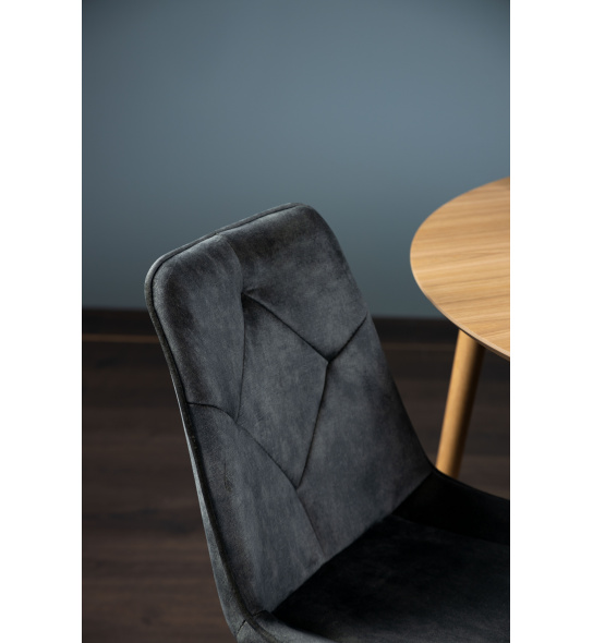 Krzesło z przeszyciami Mojito ciemnozielone aksamit