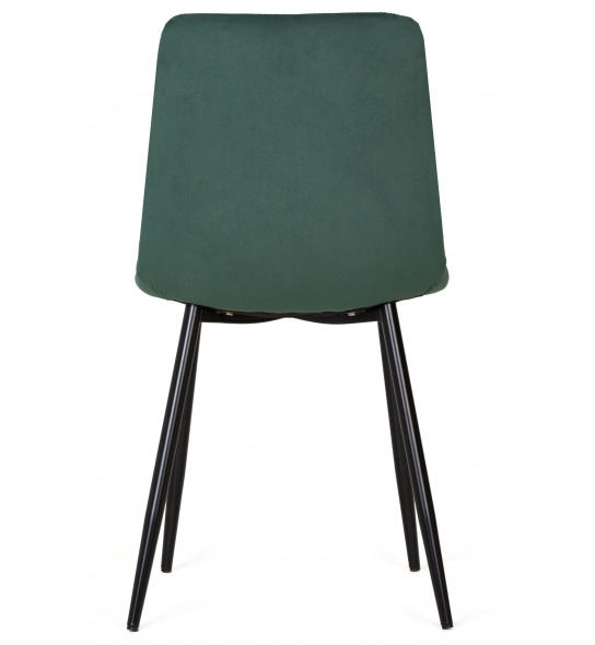 Krzesło welurowe do salonu Hesta butelkowa zieleń