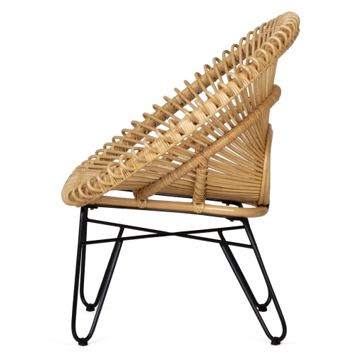 Fotel rattanowy Dakarai rattan naturalny handmade boho