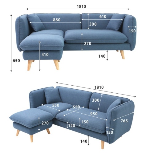 Sofa premium nowoczesna dwuosobowa Patchwork