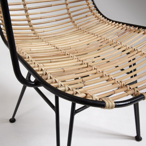 Krzesło do jadalni Ashanti rattan naturalny/metal