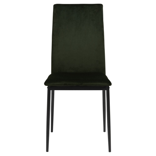 Welurowe krzesło do jadalni Demina ciemnozielone