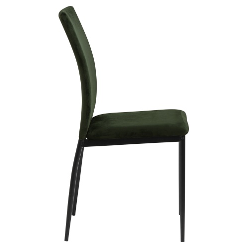 Welurowe krzesło do jadalni Demina ciemnozielone