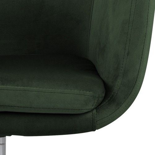 Fotel obrotowy Nora 91 cm welurowy zielony butelkowa zieleń