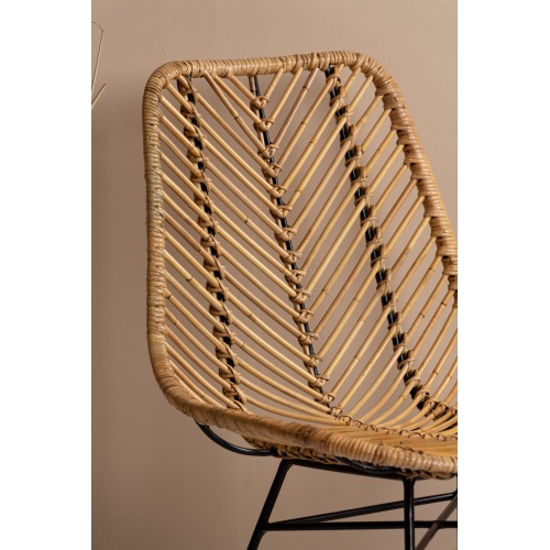 Krzesło rattanowe Pesaban II Jawit rattan naturalny handmade boho