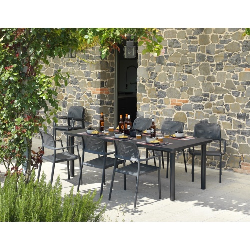 Rozkładany stół ogrodowy Nardi Libeccio 160-220 cm antracytowy
