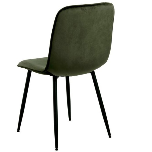 Krzesło do jadalni Delmy welurowe zielone
