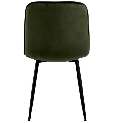 Krzesło do jadalni Delmy welurowe zielone