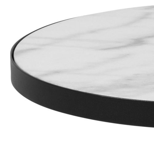 Stolik kawowy Soli 46 cm czarny/biały marmur