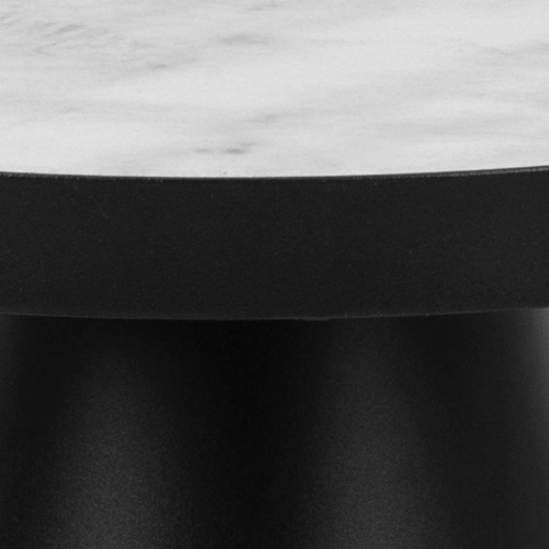 Stolik kawowy Soli 46 cm czarny/biały marmur