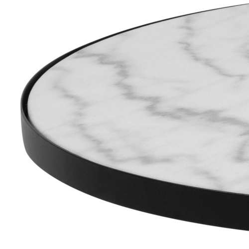 Stolik kawowy Soli 66 cm czarny/biały marmur